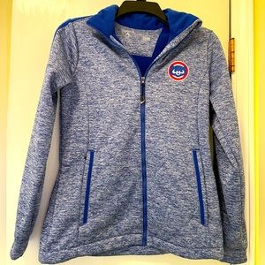 Antigua MLB Chicago Cubs Fleece Lined Full Zip Jacket Coat Ladies Size Small